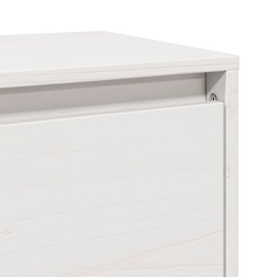 Wall Cabinet White 100x30x35 cm Solid Wood Pine Payday Deals