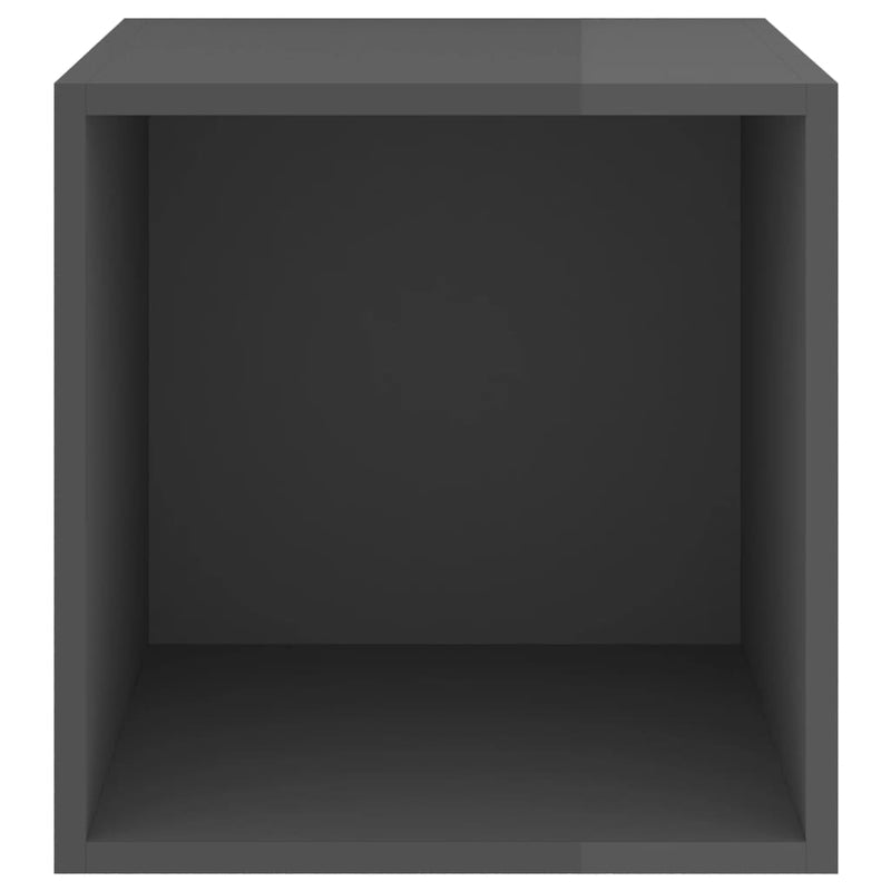 Wall Cabinets 2 pcs High Gloss Grey 37x37x37 cm Engineered Wood Payday Deals