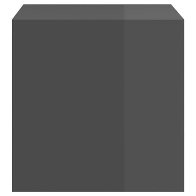 Wall Cabinets 2 pcs High Gloss Grey 37x37x37 cm Engineered Wood Payday Deals
