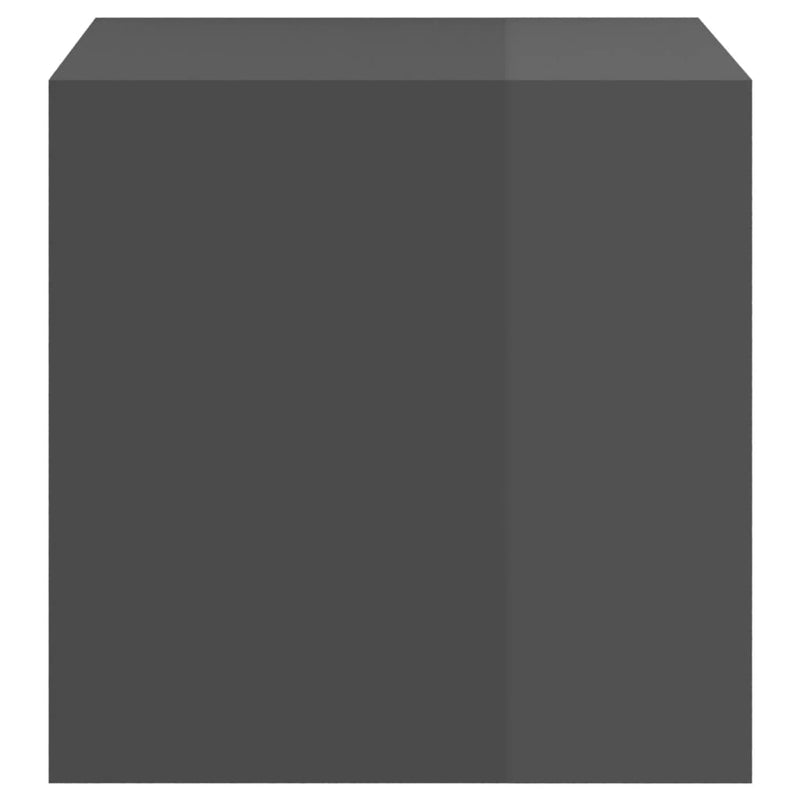 Wall Cabinets 2 pcs High Gloss Grey 37x37x37 cm Engineered Wood Payday Deals