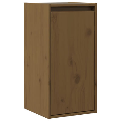 Wall Cabinets 2 pcs Honey Brown 30x30x60 cm Solid Wood Pine Payday Deals