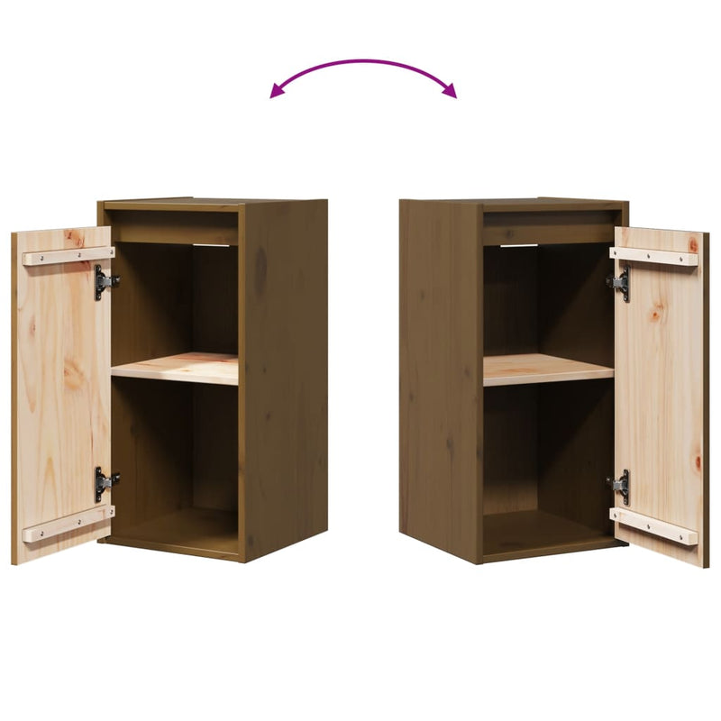 Wall Cabinets 2 pcs Honey Brown 30x30x60 cm Solid Wood Pine Payday Deals