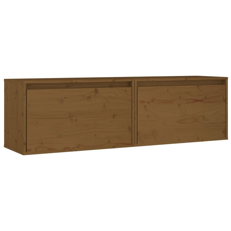 Wall Cabinets 2 pcs Honey Brown 60x30x35 cm Solid Wood Pine Payday Deals