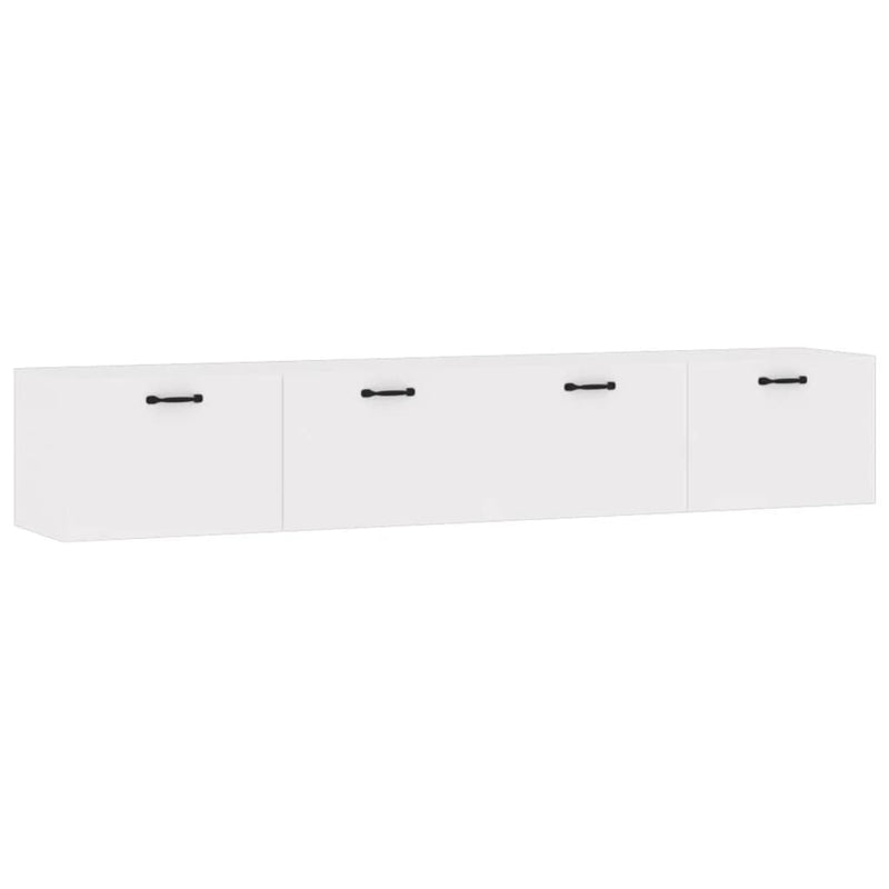 Wall Cabinets 2 pcs White 100x36.5x35 cm Engineered Wood Payday Deals