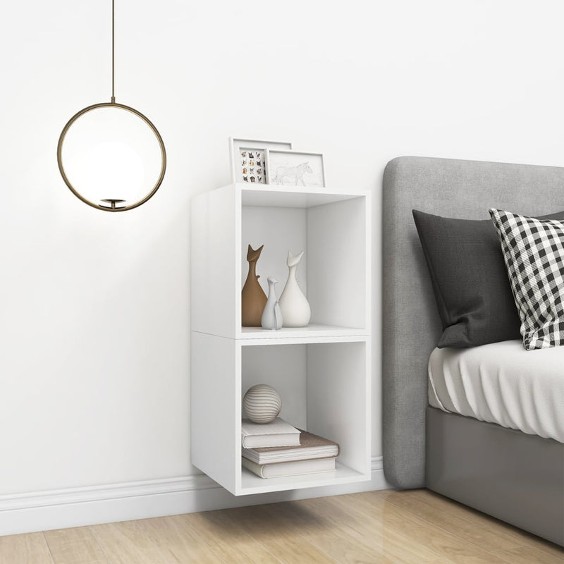Wall Cabinets 2 pcs White 37x37x37 cm Engineered Wood Payday Deals