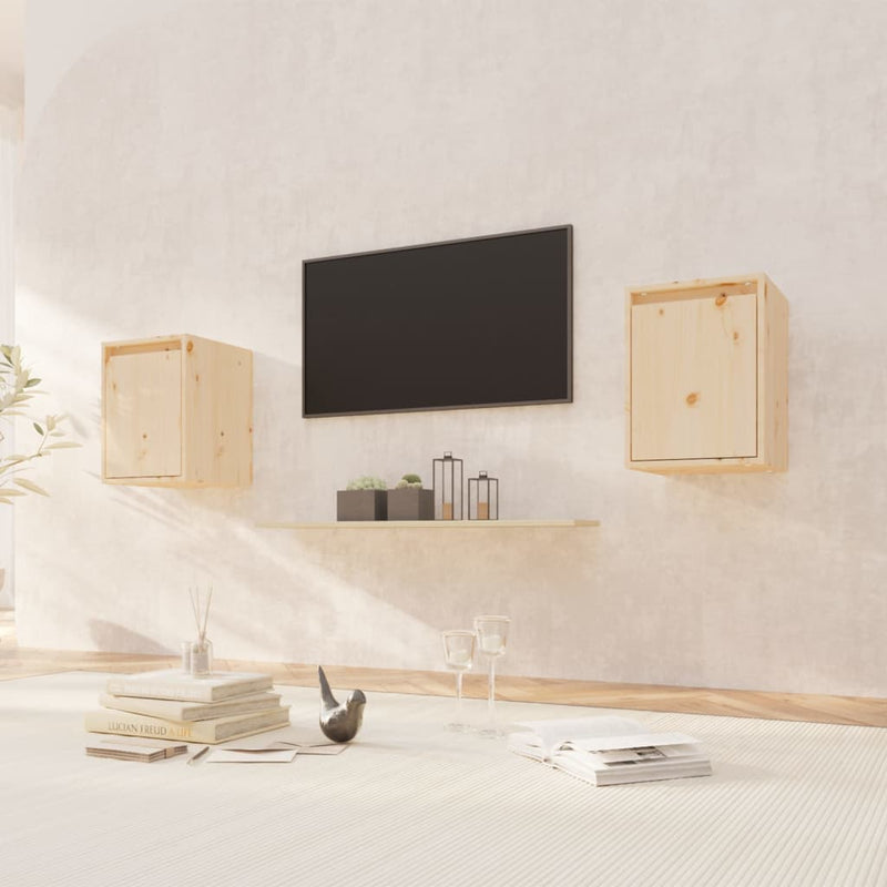 Wall Cabinets 2pcs 30x30x40 cm Solid Wood Pine Payday Deals