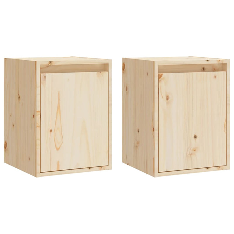 Wall Cabinets 2pcs 30x30x40 cm Solid Wood Pine Payday Deals