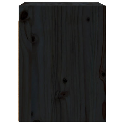 Wall Cabinets 2pcs Black 30x30x40 cm Solid Wood Pine Payday Deals