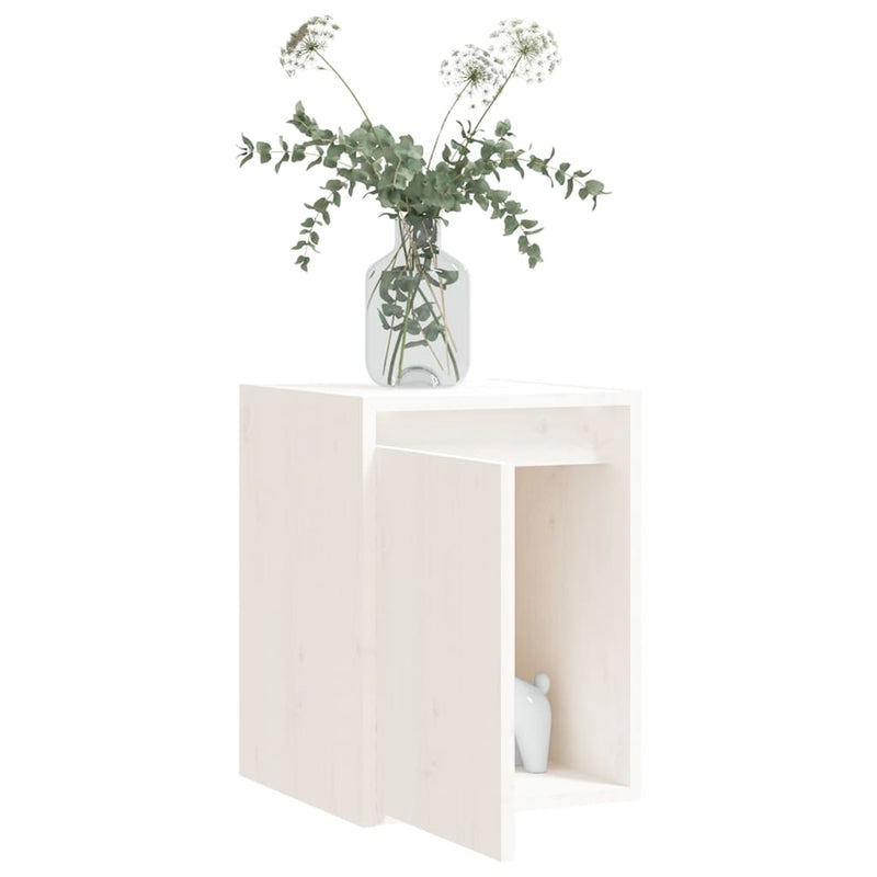 Wall Cabinets 2pcs White 30x30x40 cm Solid Wood Pine Payday Deals