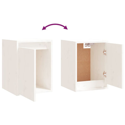 Wall Cabinets 2pcs White 30x30x40 cm Solid Wood Pine Payday Deals