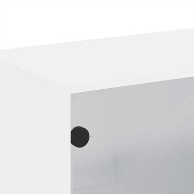 Wall Cabinets with Glass Doors 2 pcs White 68.5x37x35 cm Payday Deals