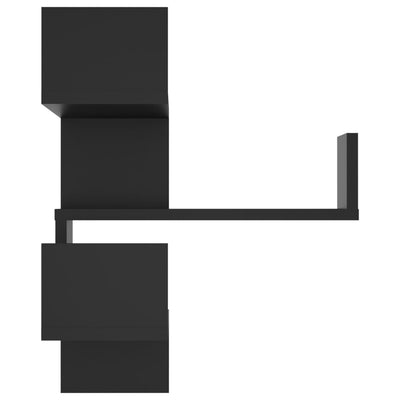Wall Corner Shelf Black 40x40x50 cm Engineered Wood Payday Deals
