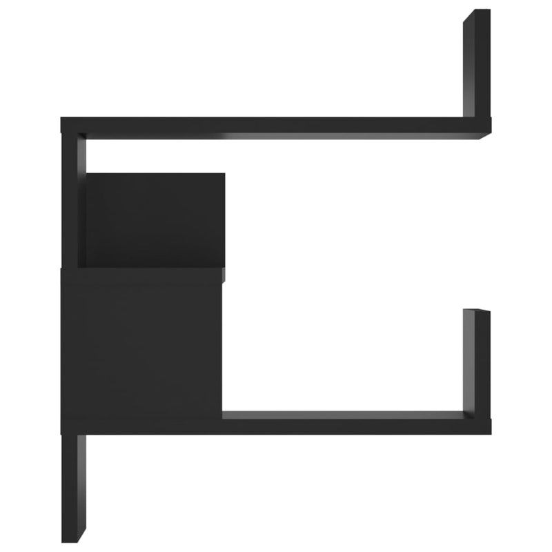 Wall Corner Shelf Black 40x40x50 cm Engineered Wood Payday Deals