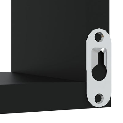 Wall Corner Shelf Black 40x40x50 cm Engineered Wood Payday Deals