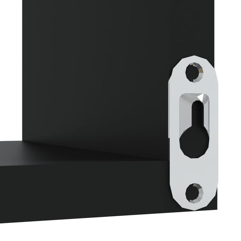 Wall Corner Shelf Black 40x40x50 cm Engineered Wood Payday Deals