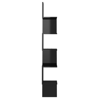 Wall Corner Shelf High Gloss Black 20x20x127.5 cm Engineered Wood Payday Deals