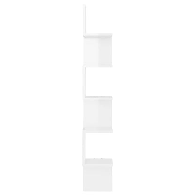 Wall Corner Shelf High Gloss White 20x20x127.5 cm Engineered Wood Payday Deals