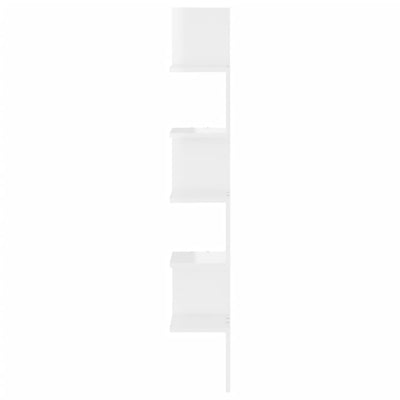 Wall Corner Shelf High Gloss White 20x20x127.5 cm Engineered Wood Payday Deals
