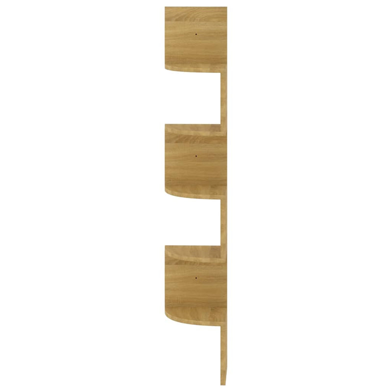 Wall Corner Shelf Sonoma Oak 19x19x123 cm Engineered Wood Payday Deals