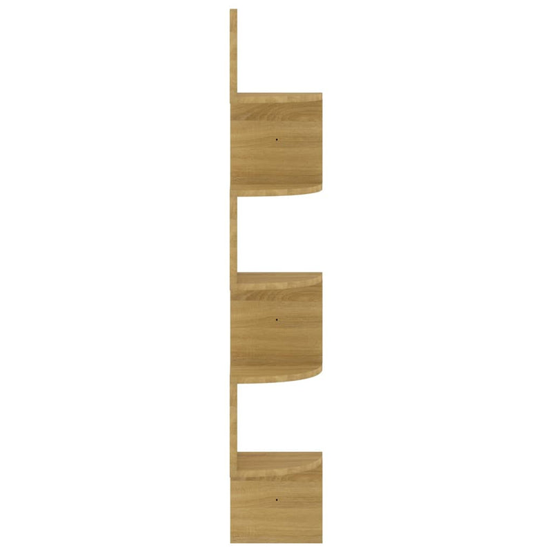 Wall Corner Shelf Sonoma Oak 19x19x123 cm Engineered Wood Payday Deals