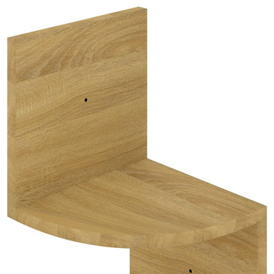 Wall Corner Shelf Sonoma Oak 19x19x123 cm Engineered Wood Payday Deals