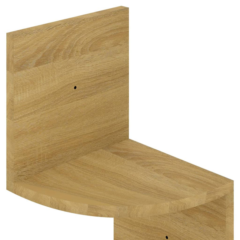 Wall Corner Shelf Sonoma Oak 19x19x123 cm Engineered Wood Payday Deals