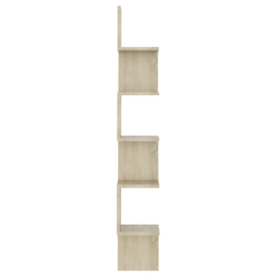 Wall Corner Shelf Sonoma Oak 20x20x127.5 cm Engineered Wood Payday Deals