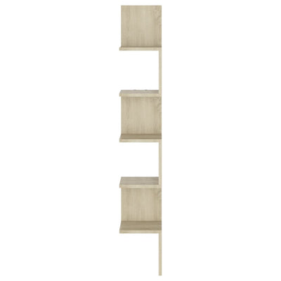 Wall Corner Shelf Sonoma Oak 20x20x127.5 cm Engineered Wood Payday Deals