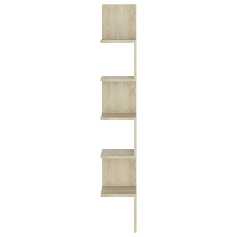 Wall Corner Shelf Sonoma Oak 20x20x127.5 cm Engineered Wood Payday Deals