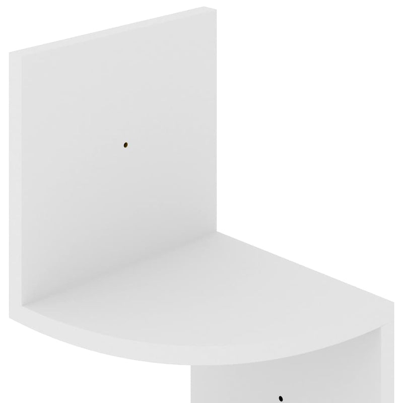 Wall Corner Shelf White 19x19x123 cm Engineered Wood Payday Deals