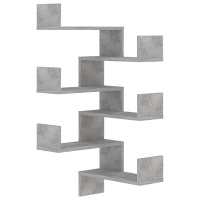 Wall Corner Shelves 2 pcs Concrete Grey 40x40x50 cm Engineered Wood Payday Deals