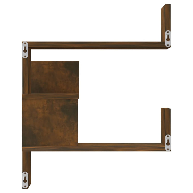 Wall Corner Shelves 2 pcs Smoked Oak 40x40x50 cm Engineered Wood Payday Deals