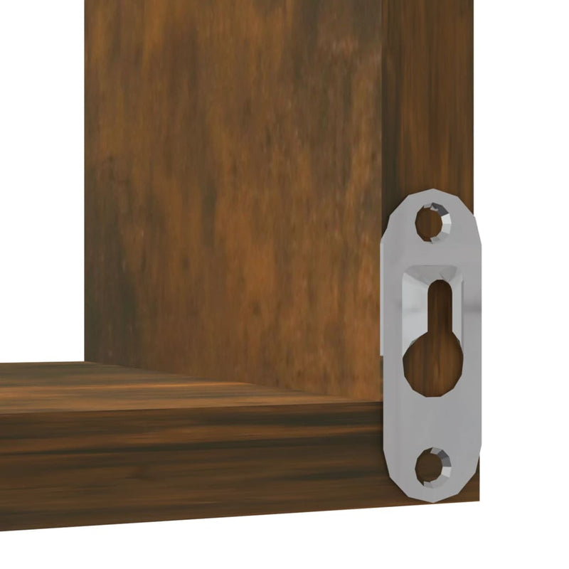 Wall Corner Shelves 2 pcs Smoked Oak 40x40x50 cm Engineered Wood Payday Deals