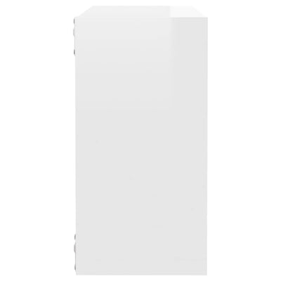 Wall Cube Shelves 2 pcs High Gloss White 30x15x30 cm Payday Deals