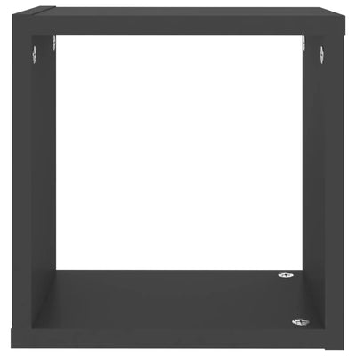 Wall Cube Shelves 4 pcs Grey 26x15x26 cm Payday Deals