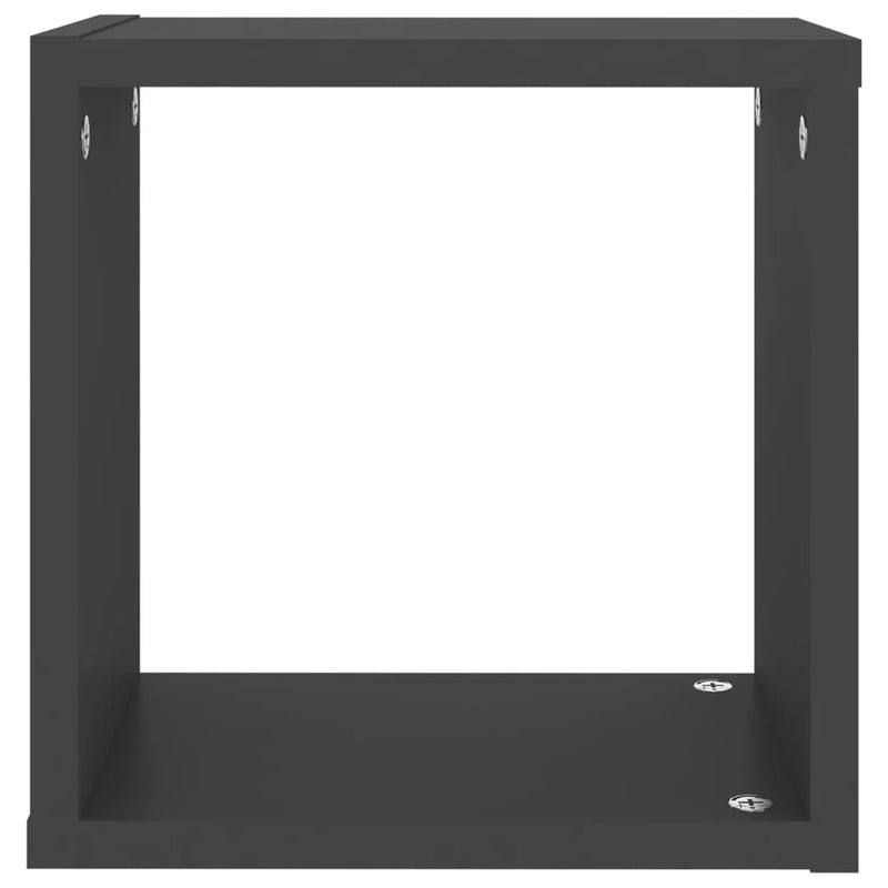 Wall Cube Shelves 4 pcs Grey 26x15x26 cm Payday Deals
