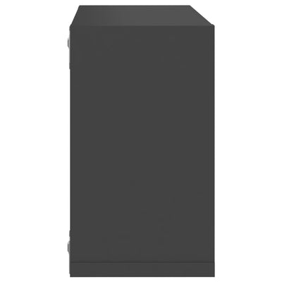 Wall Cube Shelves 4 pcs Grey 26x15x26 cm Payday Deals