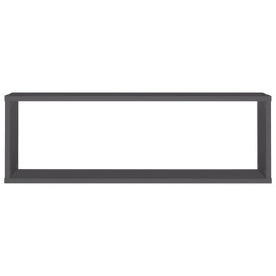 Wall Cube Shelves 4 pcs Grey 80x15x26.5 cm Engineered Wood Payday Deals