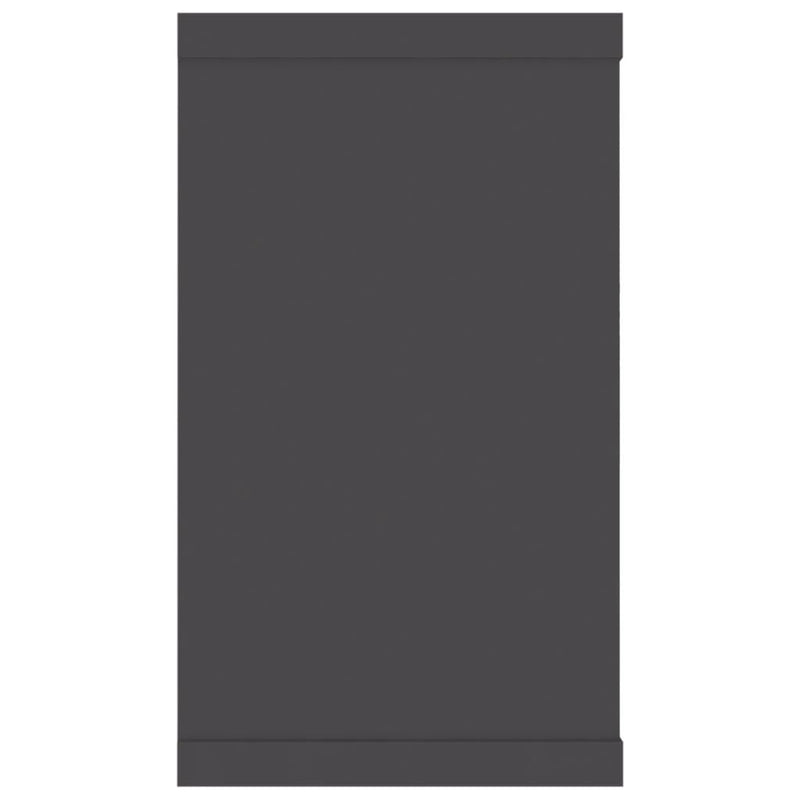 Wall Cube Shelves 4 pcs Grey 80x15x26.5 cm Engineered Wood Payday Deals