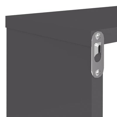 Wall Cube Shelves 4 pcs Grey 80x15x26.5 cm Engineered Wood Payday Deals