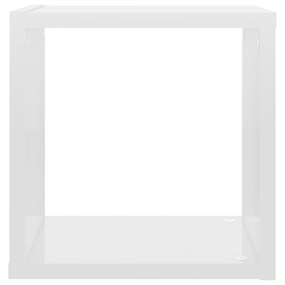 Wall Cube Shelves 4 pcs High Gloss White 26x15x26 cm Payday Deals