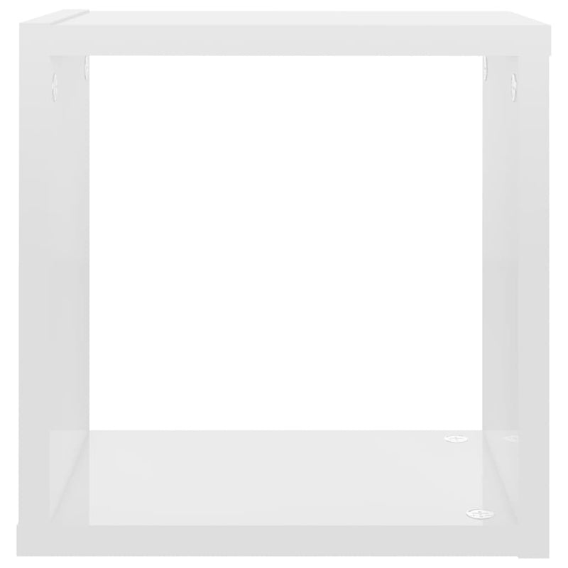 Wall Cube Shelves 4 pcs High Gloss White 26x15x26 cm Payday Deals