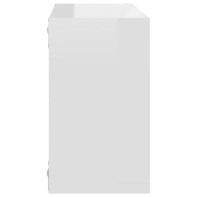 Wall Cube Shelves 4 pcs High Gloss White 26x15x26 cm Payday Deals