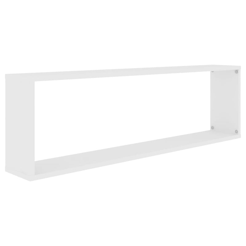 Wall Cube Shelves 4 pcs White 100x15x30 cm Engineered Wood Payday Deals