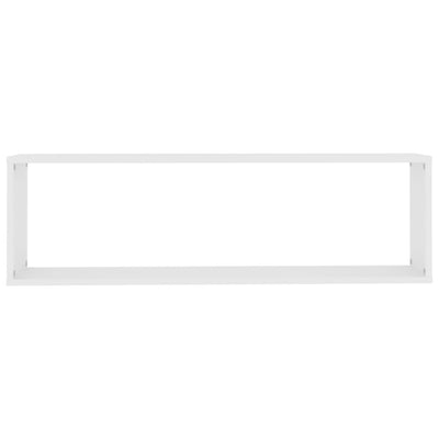 Wall Cube Shelves 4 pcs White 100x15x30 cm Engineered Wood Payday Deals