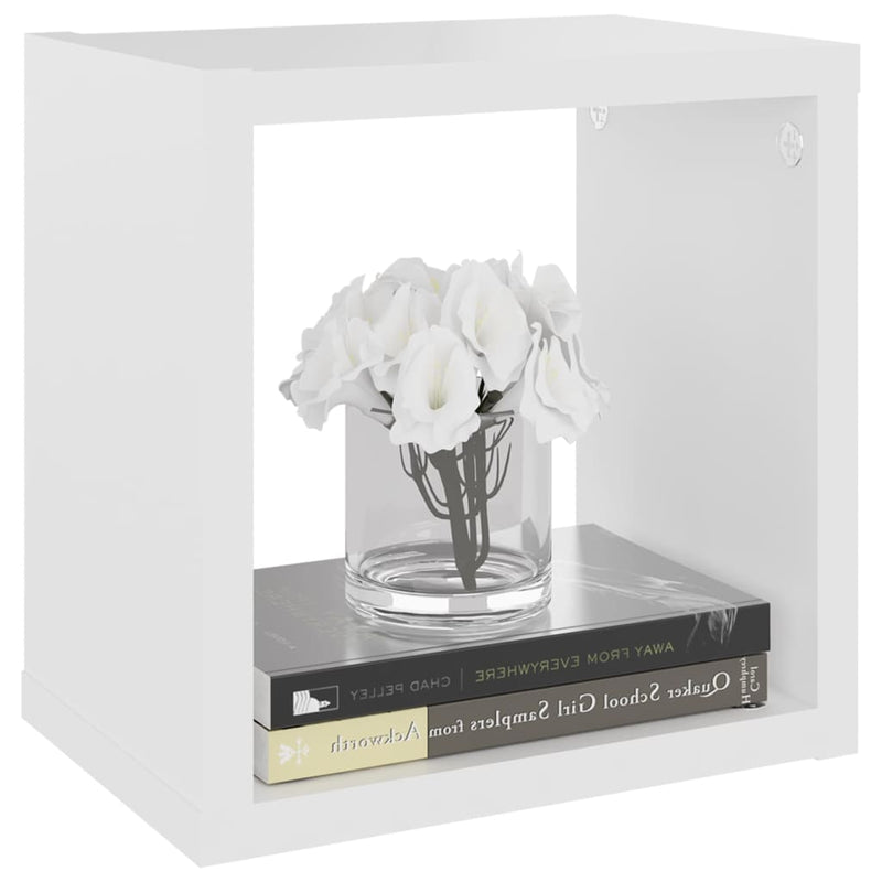 Wall Cube Shelves 4 pcs White 22x15x22 cm Payday Deals