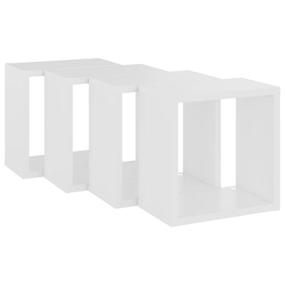 Wall Cube Shelves 4 pcs White 26x15x26 cm Payday Deals