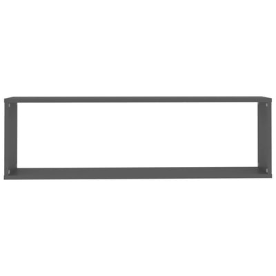 Wall Cube Shelves 6 pcs Grey 100x15x30 cm Engineered Wood Payday Deals