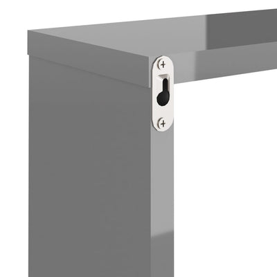 Wall Cube Shelves 6 pcs High Gloss Grey 30x15x30 cm Payday Deals