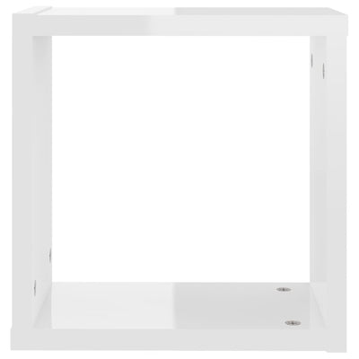 Wall Cube Shelves 6 pcs High Gloss White 30x15x30 cm Payday Deals